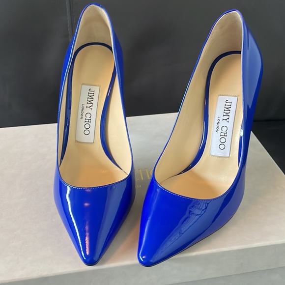 Jimmy Choo Romy Pumps, new, size 34, colbalt - Picture 4 of 7